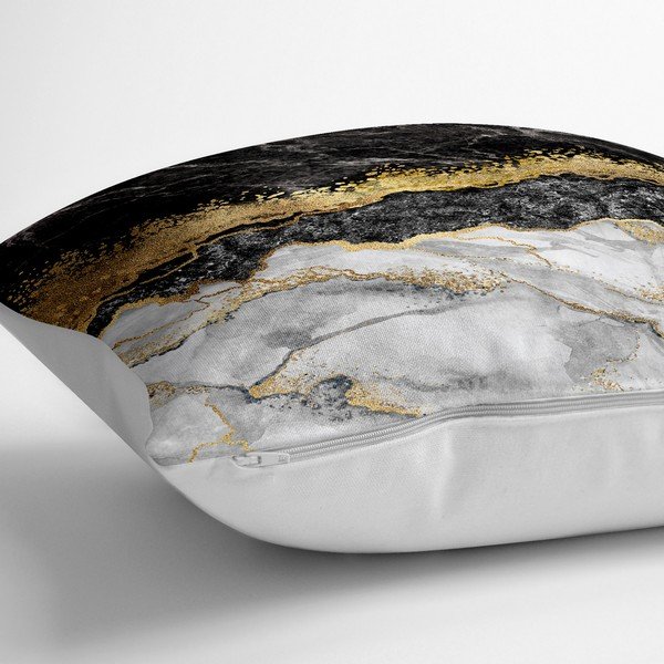 Калъфка за възглавница от памучна смес Dark Marble, 70 x 70 cm - Minimalist Cushion Covers-image-1