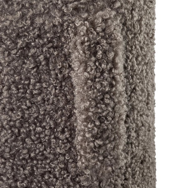 Тъмнокафява табуретка от прежда с примки от букле Teddy – Blomus-image-3