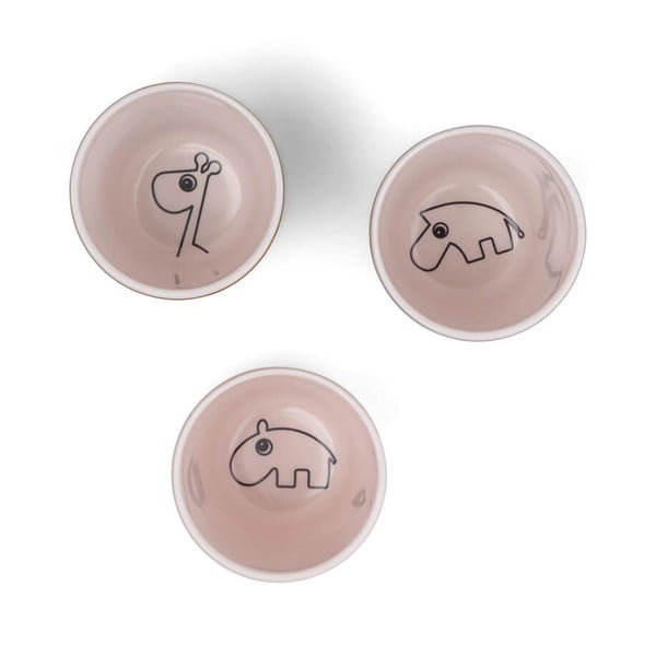 Розови бебешки чаши в комплект от 3 броя 0,16 л Deer Friends - Done by Deer