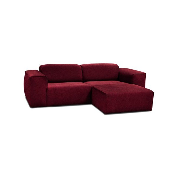 Červená trojmístná pohovka s pufem Cosmopolitan Design Phoenix-image-1