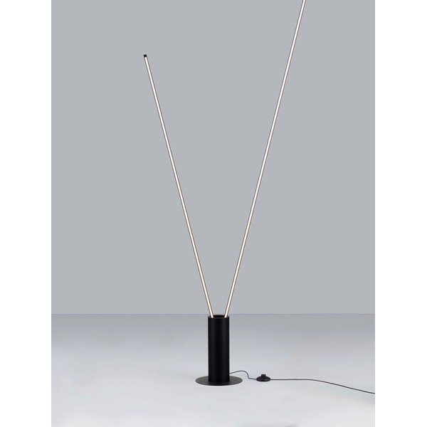 Матово черно метална LED подова лампа с огъваща се структура (височина 181 cm) Kimolia – Nova Luce-image-4
