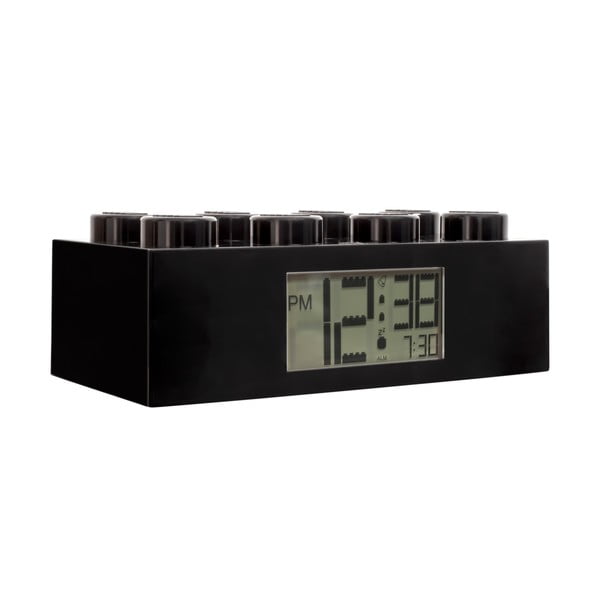 Черен цифров часовник с аларма Brick - LEGO®-image-2