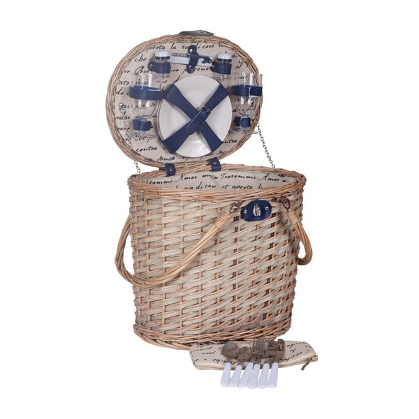 Плетена кошница за пикник с аксесоари за 2 души Caryn - Unknown