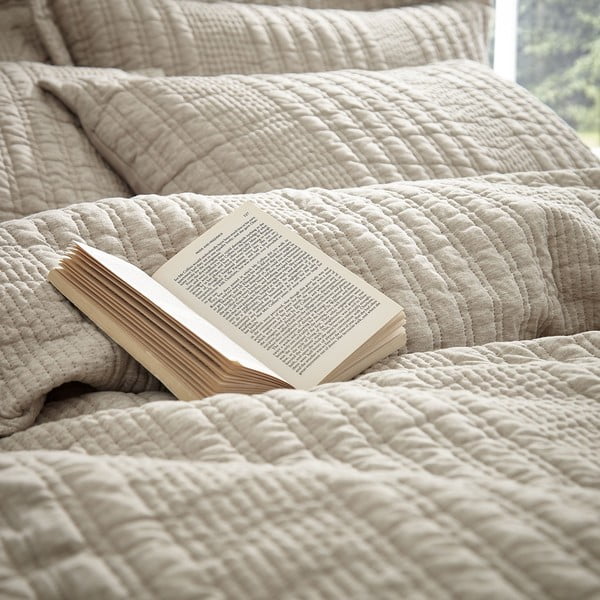 Бежово двойно  спално бельо 200x200 cm Tamba Stripe – Pineapple Elephant-image-3