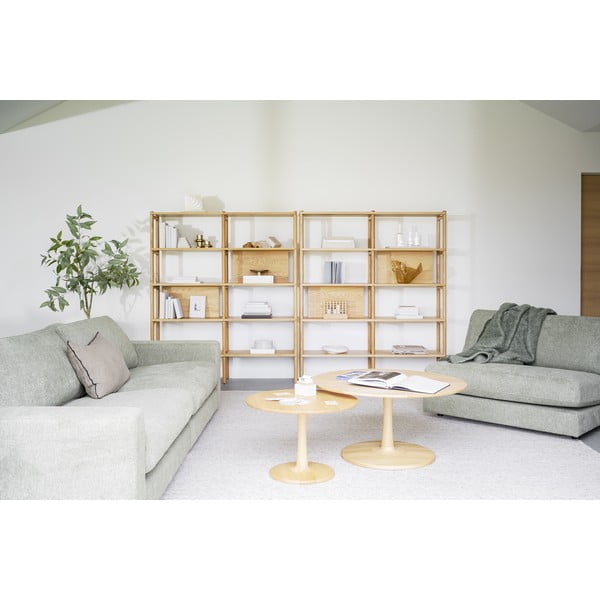 Кръгла масичка за кафе от декор от дъб  в естествен цвят 60x60 cm Hobart – Rowico-image-4