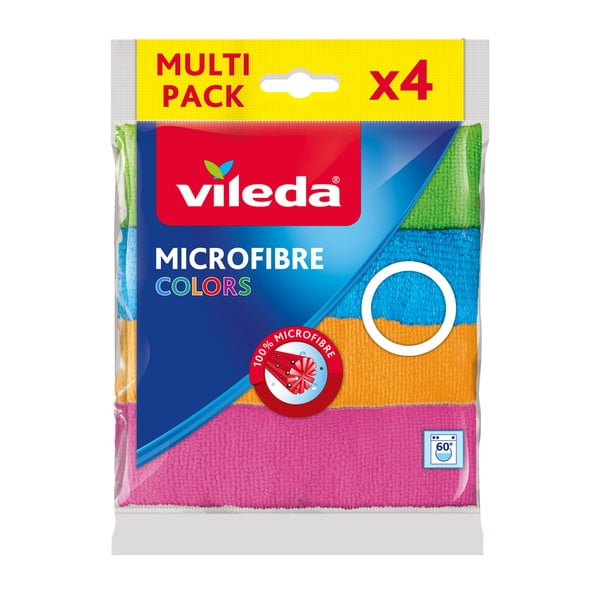 Комплект от 4 кърпи от микрофибър, 30 x 30 cm Colors - Vileda