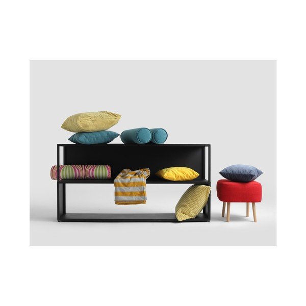 Черна метална етажерка за книги 150x75 cm Hyller - CustomForm-image-3