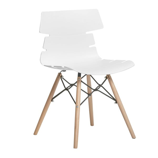 Комплект от 4 бели трапезни стола Iris - Marckeric-image-2