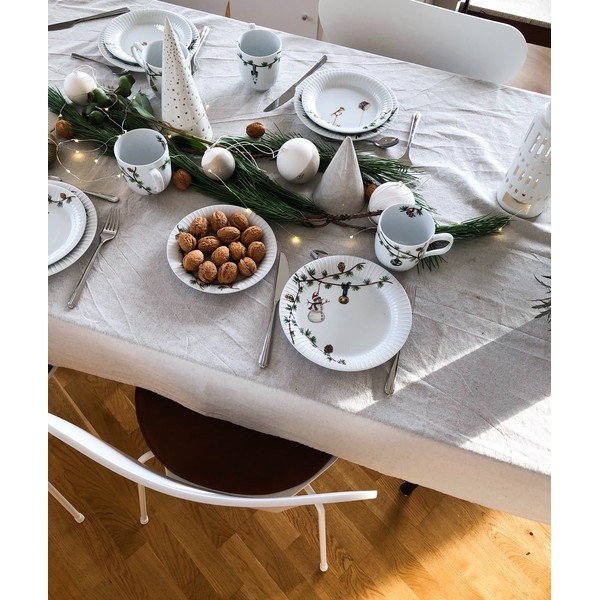 Бяла порцеланова чиния с коледен мотив ø 22 cm Hammershøi Christmas – Kähler Design-image-2