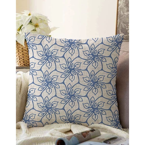 Синя калъфка за възглавница със смес от памук Chic, 55 x 55 cm - Minimalist Cushion Covers