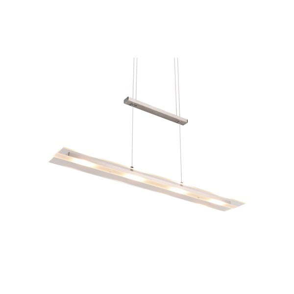 Сиво LED висящо осветително тяло със стъклен абажур Milos - Reality-image-4