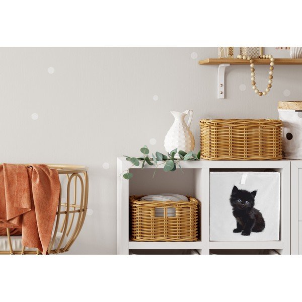 Бял текстилен органайзер за детски играчки  32x32x32 cm The Cutest Ones – Butter Kings-image-2