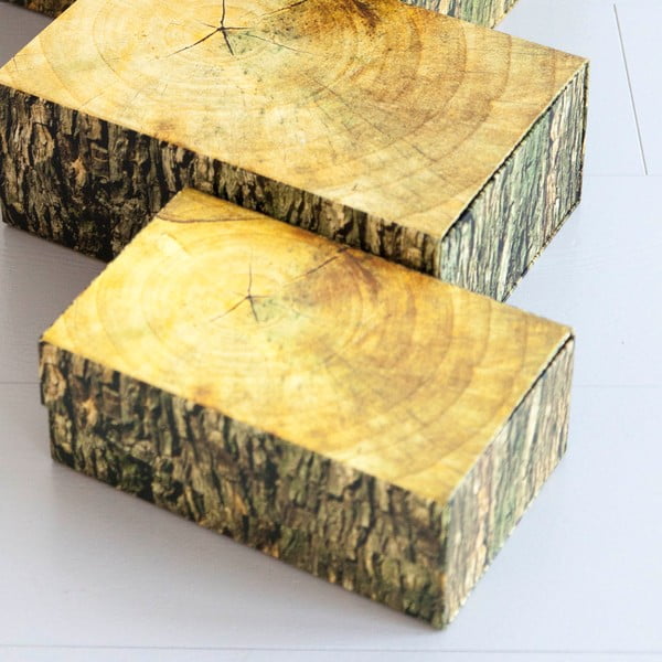 Úložná krabice Woodblock, 24x15 cm
