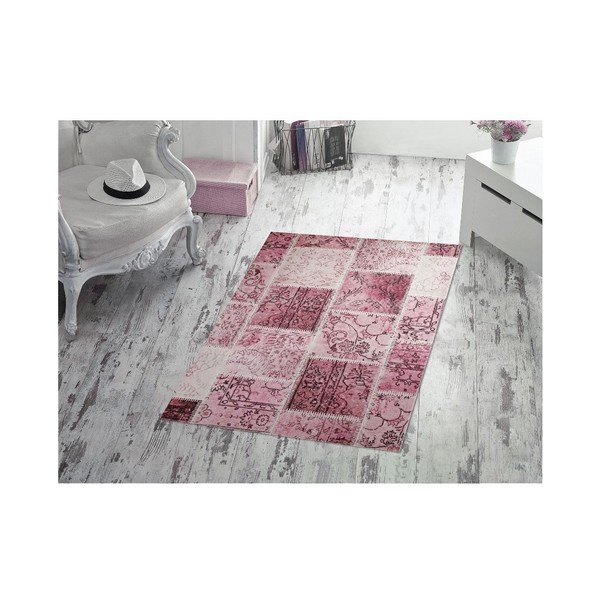 Koberec Patchwork Pembe, 80x300 cm-image-1