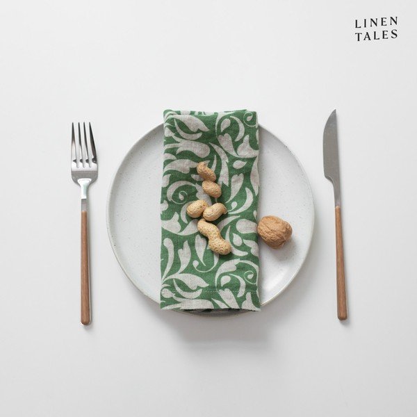 Ленена салфетка 40x40 cm Evergreen Damask – Linen Tales