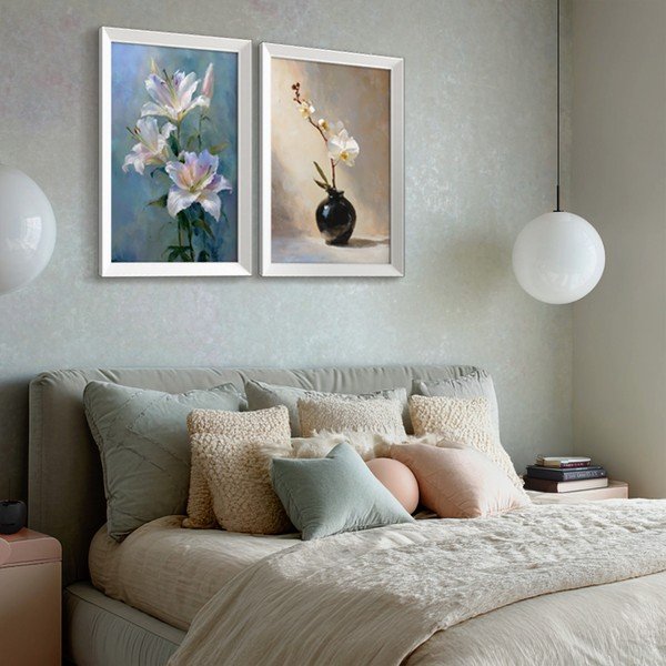 Печатна картина с включена рамка 56x75 cm Lilies – Styler-image-1