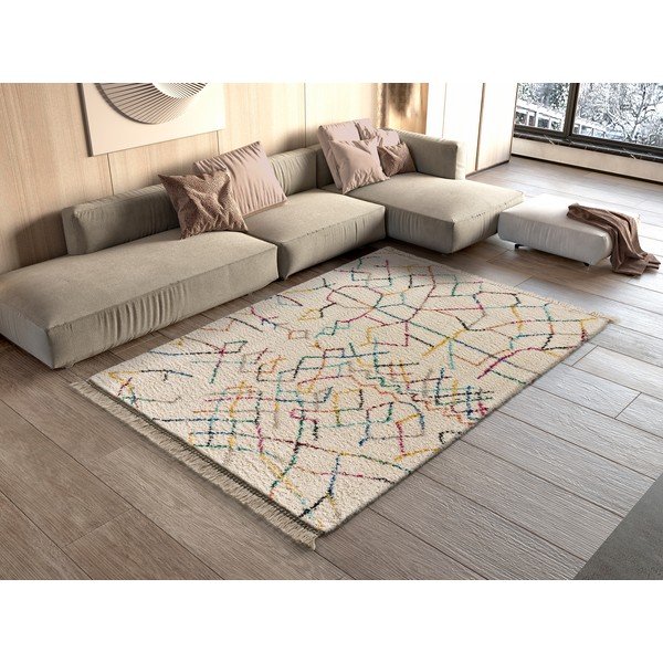Кремав и бял килим Multi, 80 x 150 cm Yveline - Universal-image-1