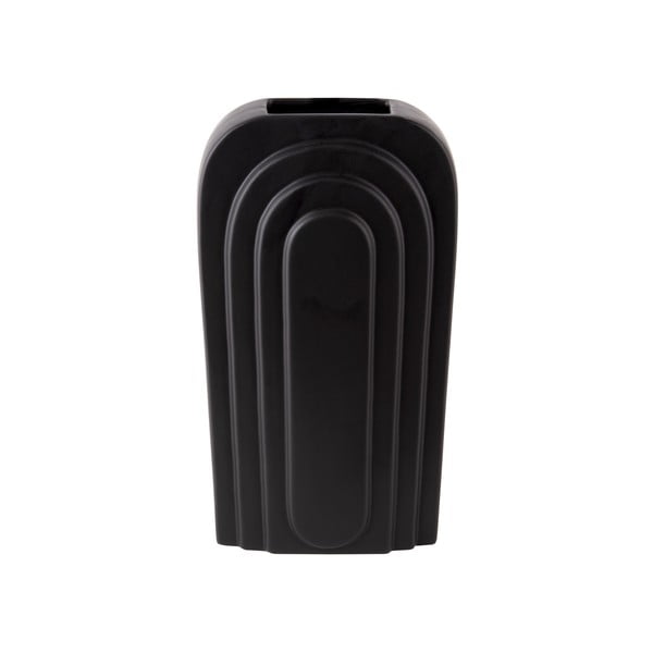 Черна керамична ваза, височина 18 cm Arc - PT LIVING