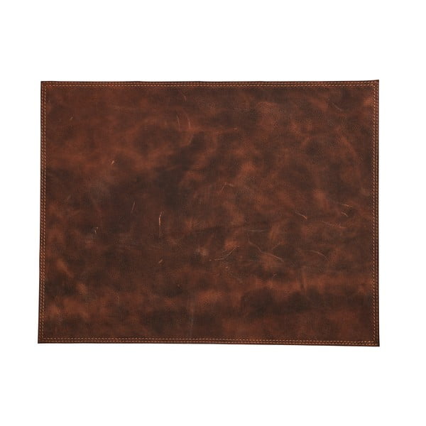 Комплект от 4 подложки от светлокафява кожа Furnhouse Doha, 45 x 35 cm - Fuhrhome