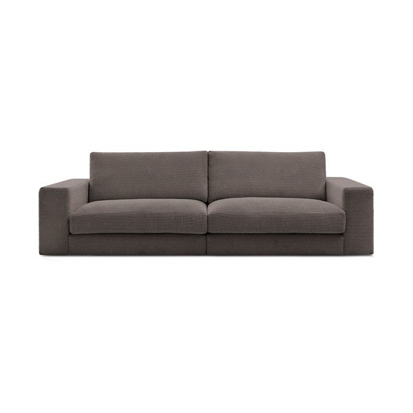 Кафяво-сив диван от рипсено кадифе 274 cm Leonard – Bobochic Paris
