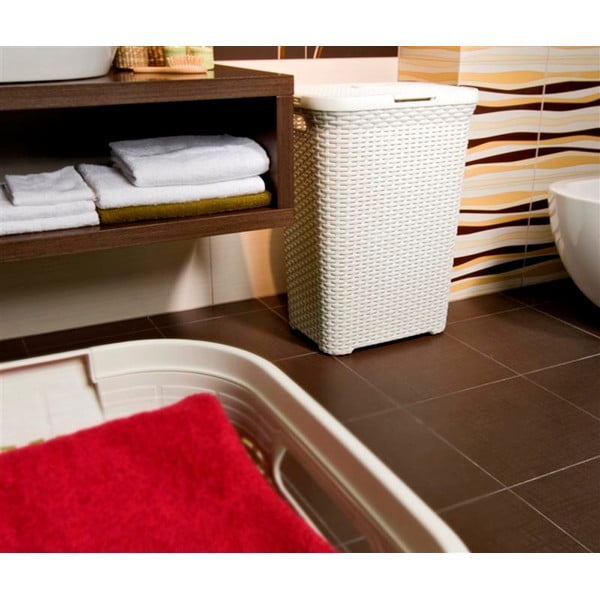 Кремав пластмасов кош за пране 40 l Style – Curver-image-1