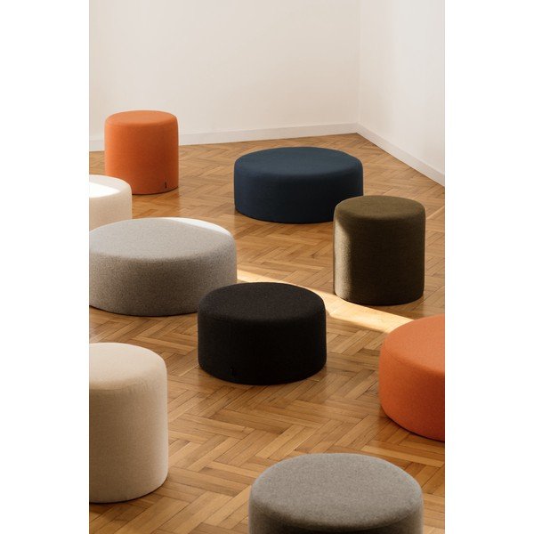 Зелена вълнена табуретка Folk – noo.ma-image-4