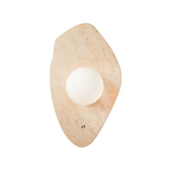 Бежова каменна стенна лампа ø 10 cm Hilde – Opviq lights