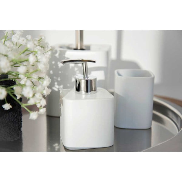 Бял керамичен диспенсер за сапун 290 ml Hexa – Wenko-image-1