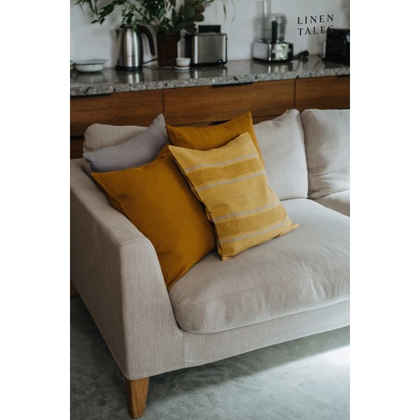 Ленена калъфка за възглавница 40x40 cm Amber Bronze Stripes – Linen Tales-image-2