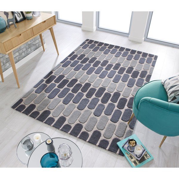 Сив вълнен килим , 160 x 230 cm Fossil - Flair Rugs-image-4
