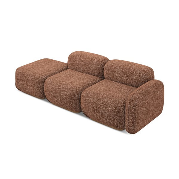 Оранжев/кафяв модулна лежанка (десен ъгъл) Ailani – Makamii-image-3