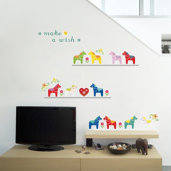 Стикер Fanastick Малки цветни коне - Ambiance-image-1