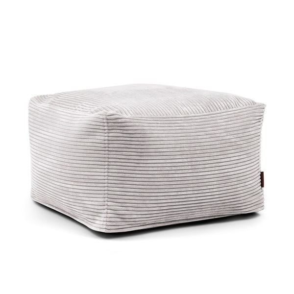 Светлосив пуф от рипсено кадифе Softbox MooG – SLOWDOWN