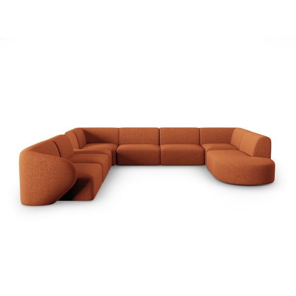 Оранжев ъгъл U-образен диван, ляв ъгъл Shane - Micadoni Home