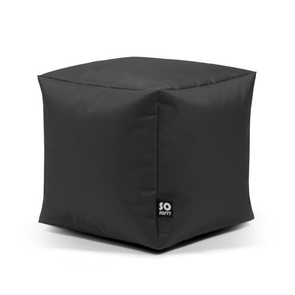 Сив детски пуф Cube M – So Soft?-image-2