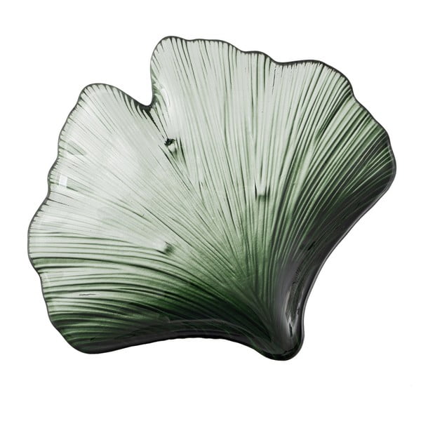 Стъклен декоративен поднос 16x17 cm Gingko – Ixia