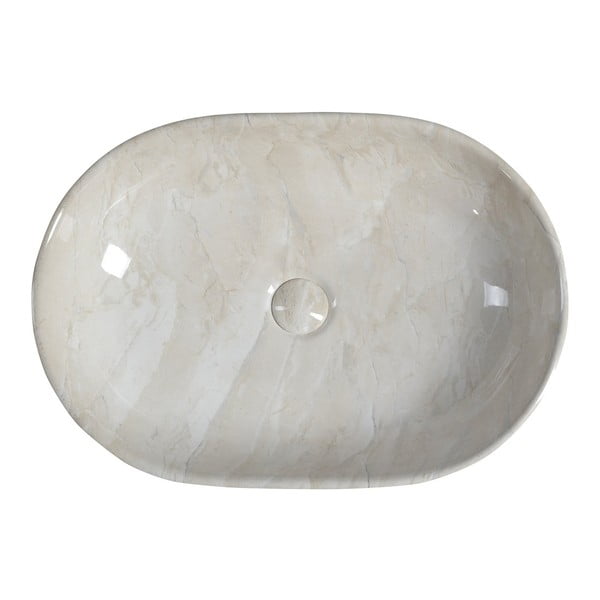 Бежова керамична мивка 59x42 cm Dalma – Sapho-image-3