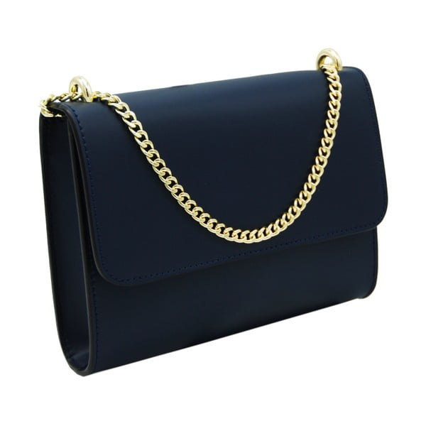 Тъмно синя чанта от естествена кожа Малка тъмно синя чанта - Andrea Cardone