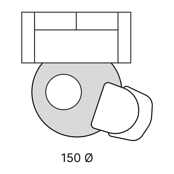Бял вълнен килим 150x150 cm Olsen - Asiatic Carpets-image-2