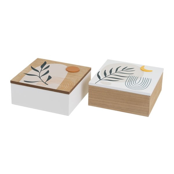 Декоративни кутии за съхранение с капаци в комплект от 2 бр. ø 20x8,5 cm – Casa Selección