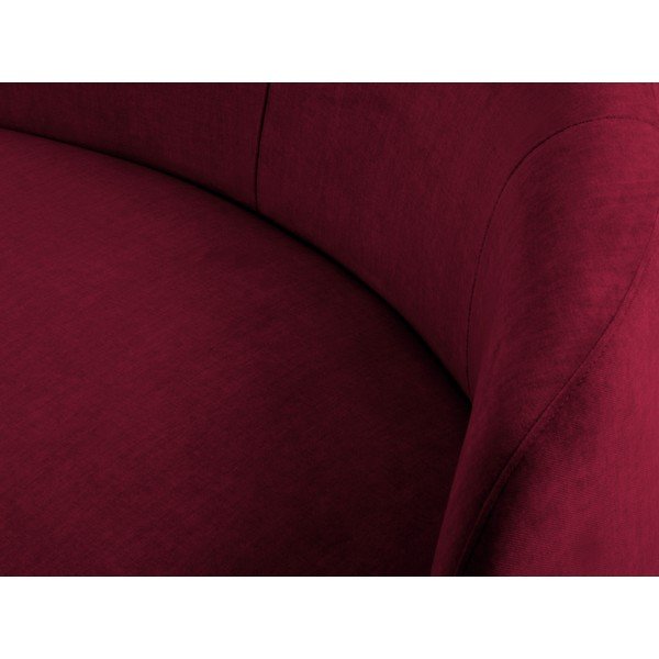 Асиметричен диван от бургундско кадифе , ляв Debbie - Mazzini Sofas-image-1
