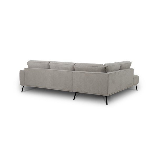 Сиво-бежов шенилов ъглов диван (ляв ъгъл/L форма) Amsterdam – Scandic-image-3