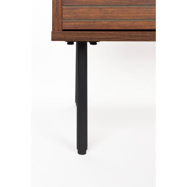 Кафяво шкафче от декор от орех 80x130x40 cm Stripes – White Label-image-4