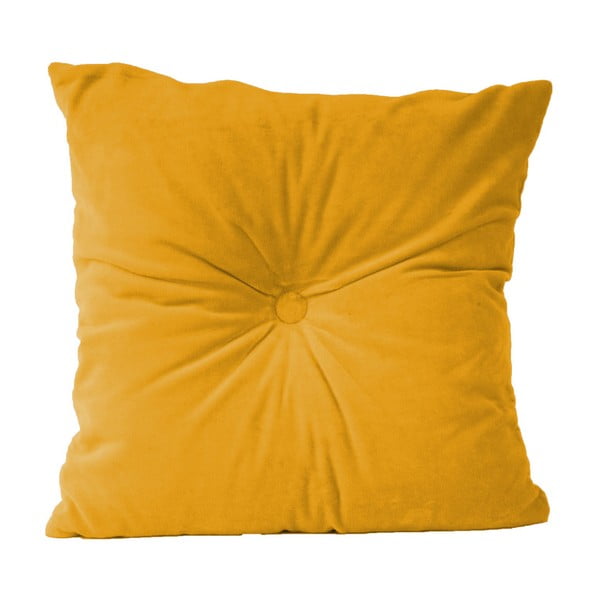 Žlutý bavlněný polštář PT LIVING, 45 x 45 cm