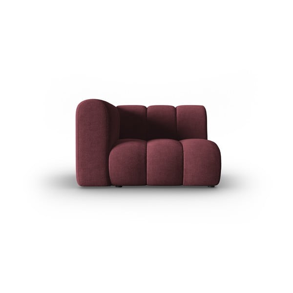 Модул за диван в цвят бордо (ляв ъгъл) Lupine - Micadoni Home