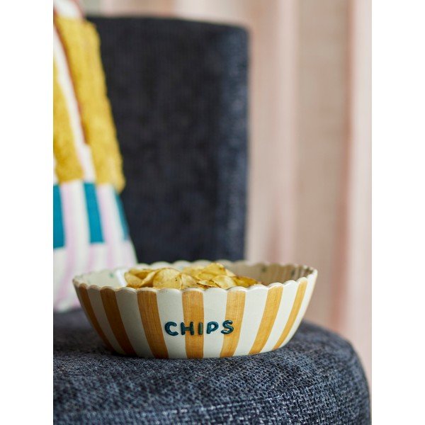 Жълта/кремава керамична купа ø 24 cm Chip – Bloomingville-image-1