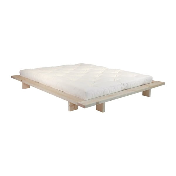 Двойно легло от борова дървесина с решетка 180x200 cm Japan - Karup Design