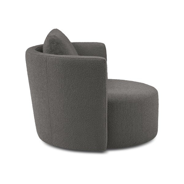 Тъмно сив въртящ се фотьойл Nael - Interieurs 86-image-4