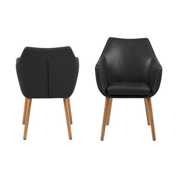 Черен фотьойл Nora - Actona-image-3