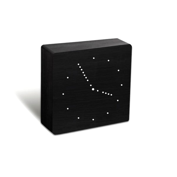 Черен будилник с бял LED дисплей Аналогов часовник - Gingko